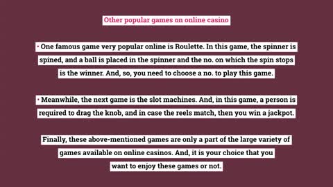 Read this Before to play at Online Casino