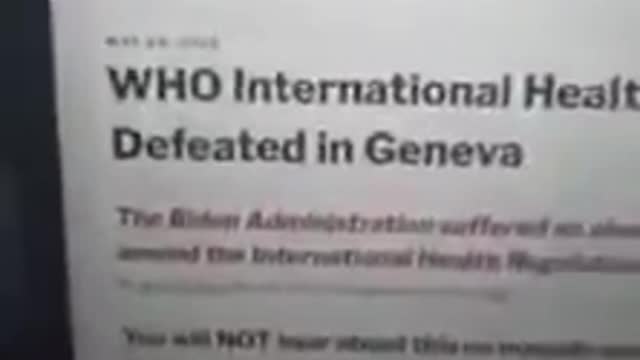 THE WHO PANDEMIC TREATY HAS BEEN DEFEATED