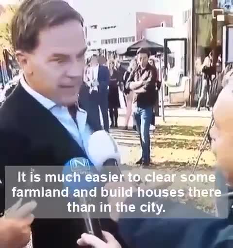 Dutch PM Rutte admitting on camera he wants to remove farmers for...