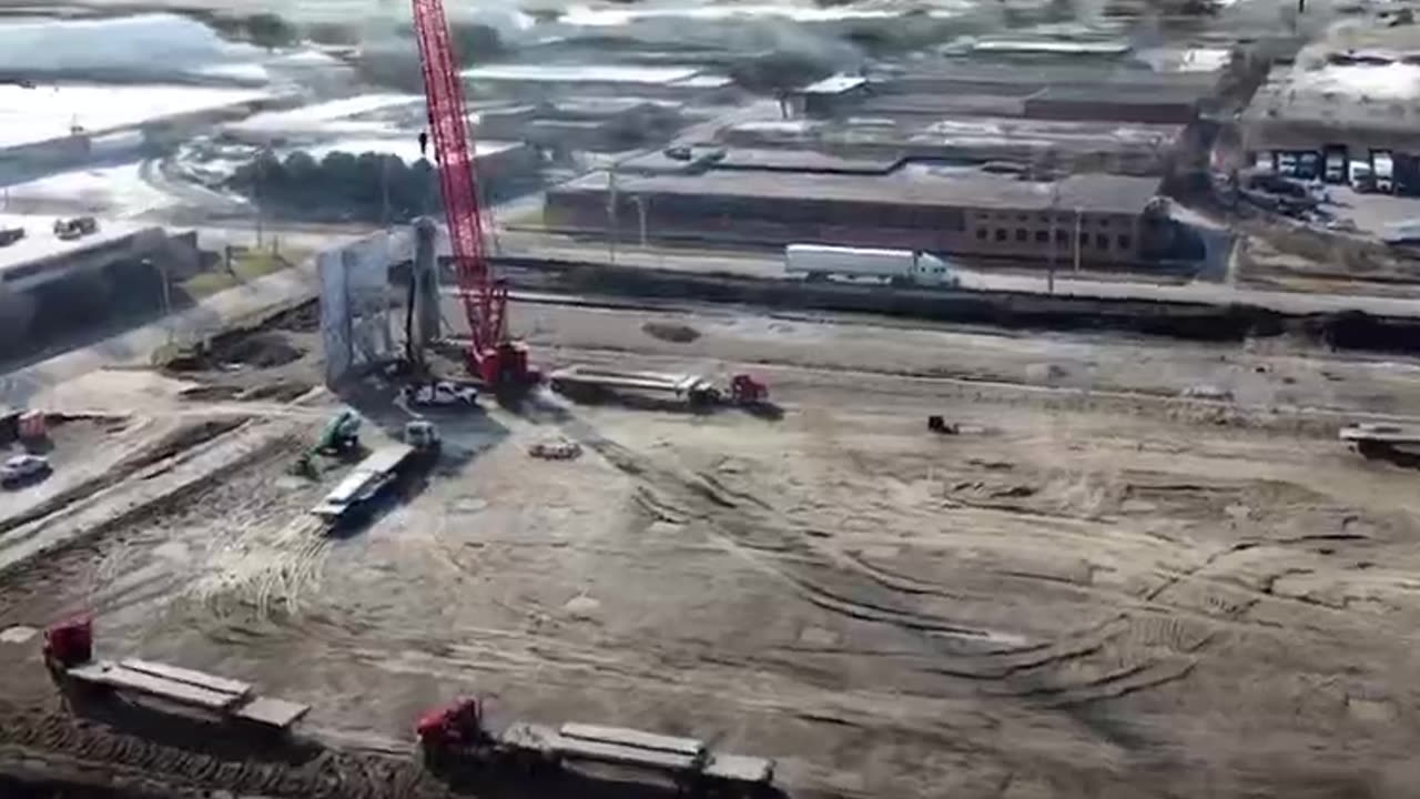 Luma AI Gaussian Splat Drone Video of construction precast setting - DJI Air 2S