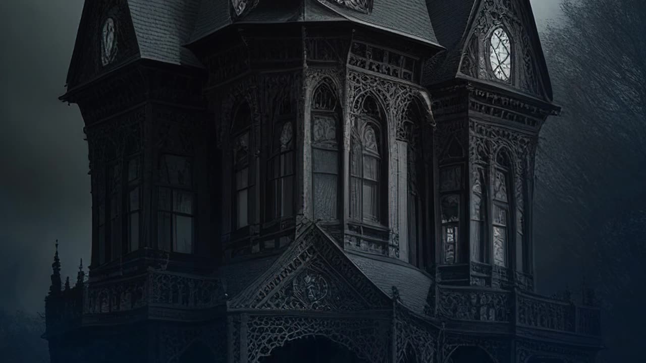 Black Houses | Gothic Architecture | Dark Houses | Haunted Houses | Eerie | Creepy | AI Art