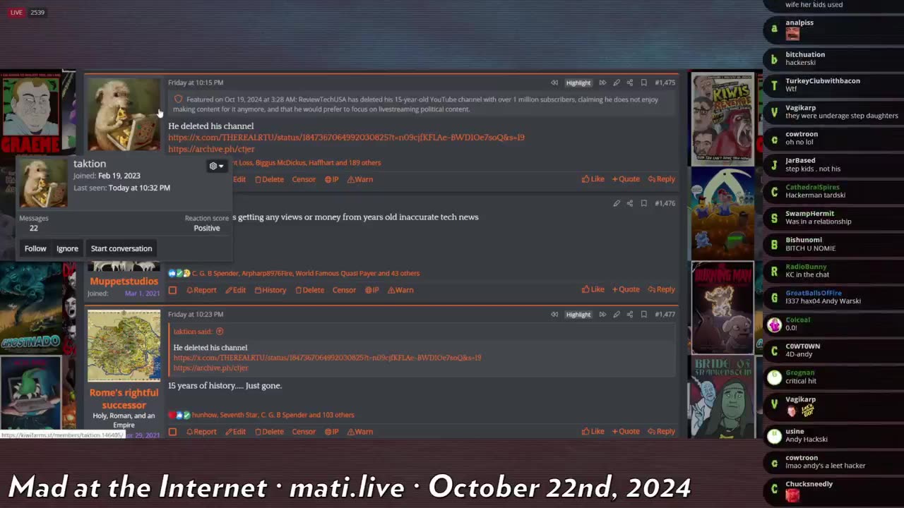 RTU deletes million subscriber channel - Mad at the Internet (October 22, 2024)