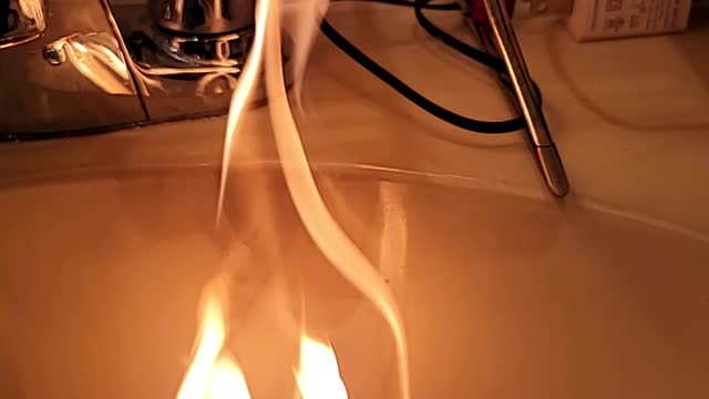 Idiot burning dead stinky snail out of shell
