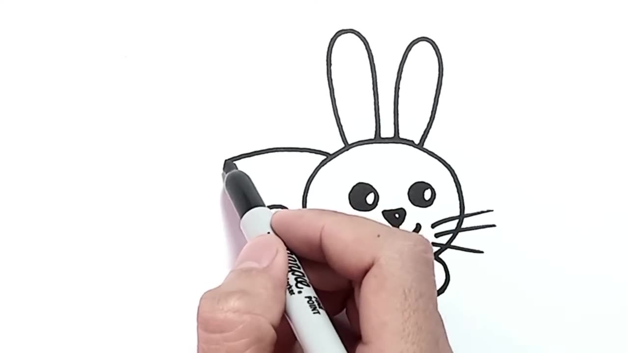 How to draw a rabbit from number from 200...easy drawing...