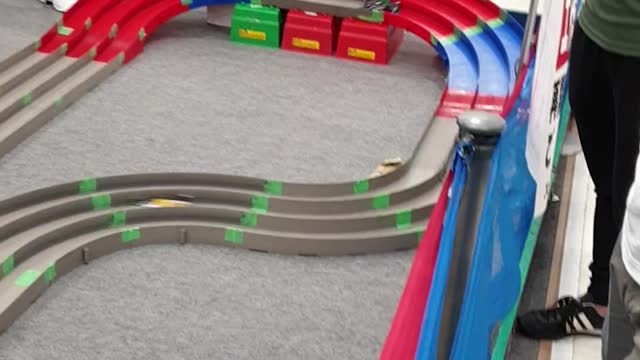 mini car race in the track