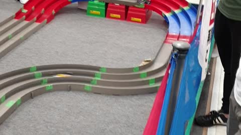 mini car race in the track