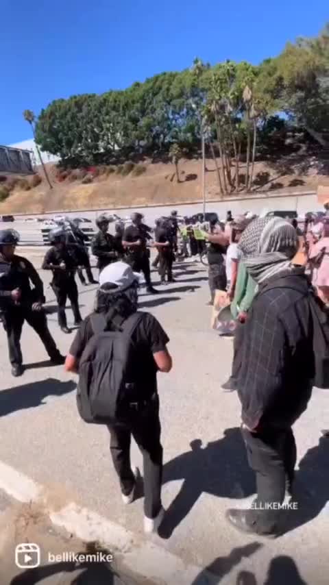LA: LAPD prevents abortion activists from entering highway (June 26, 2022)