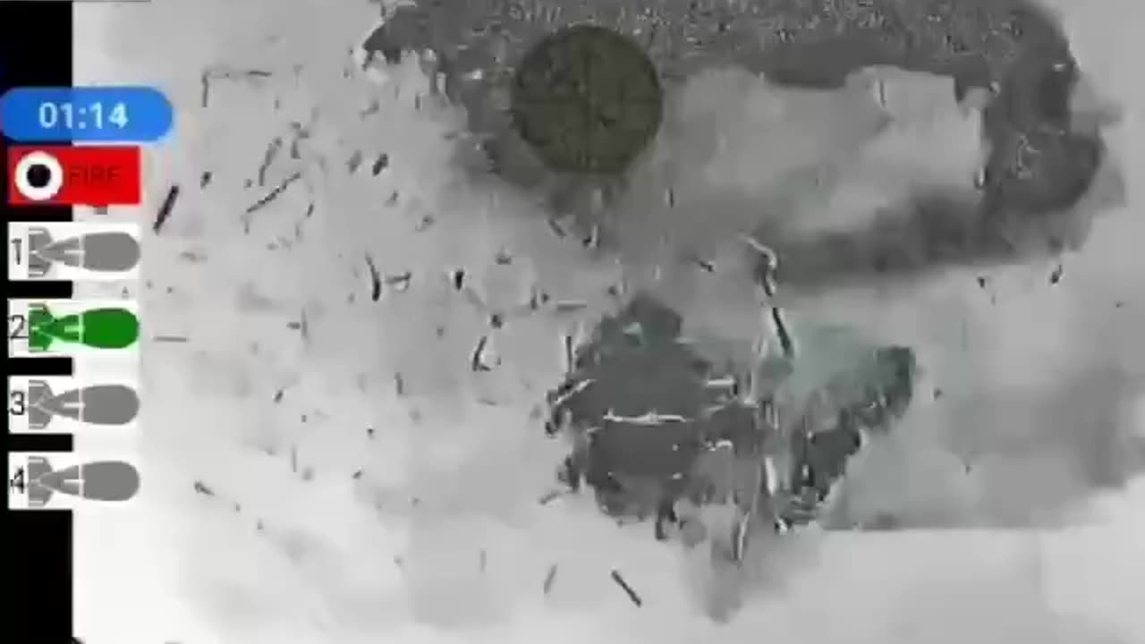 Insane Footage of a Landmine Being Dropped On Russian Outpost