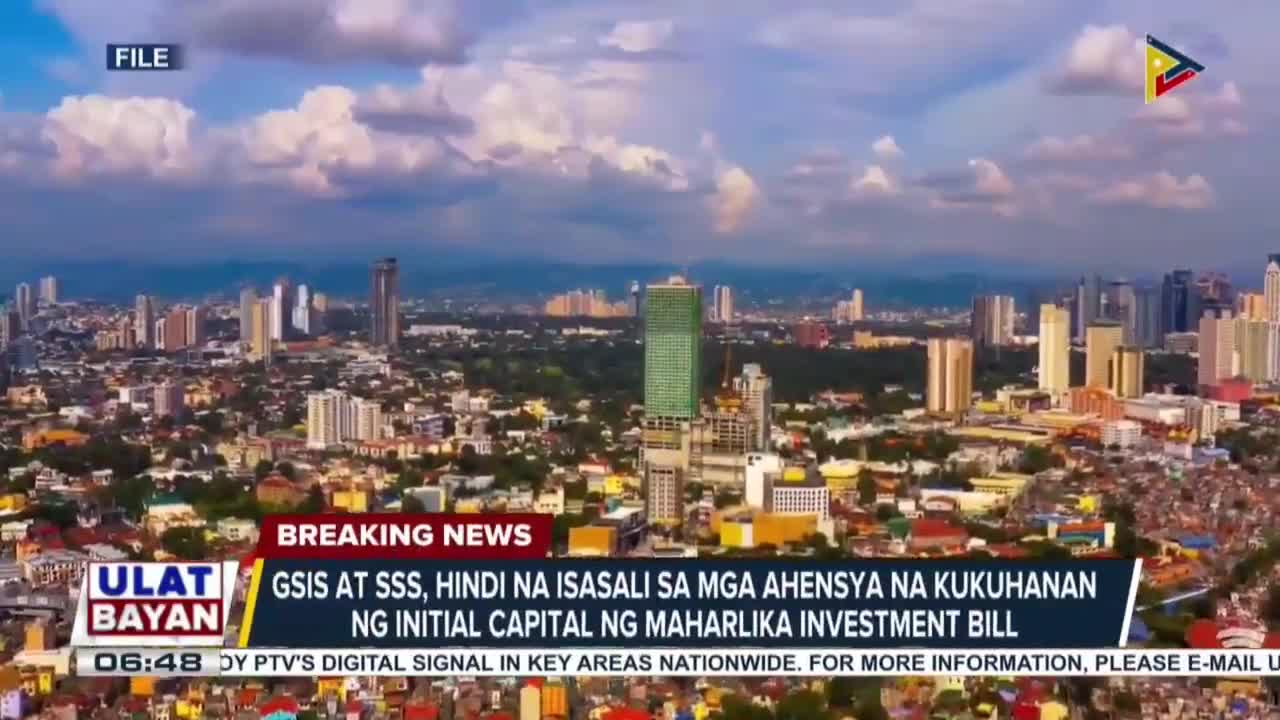 GSIS at SSS, hindi na isasali sa kukuhanan ng initial capital ng Maharlika Investment Bill