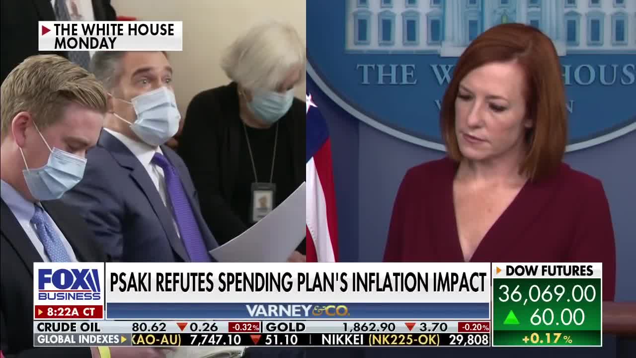 Reporter presses Psaki on Biden's economic agenda creating more inflation