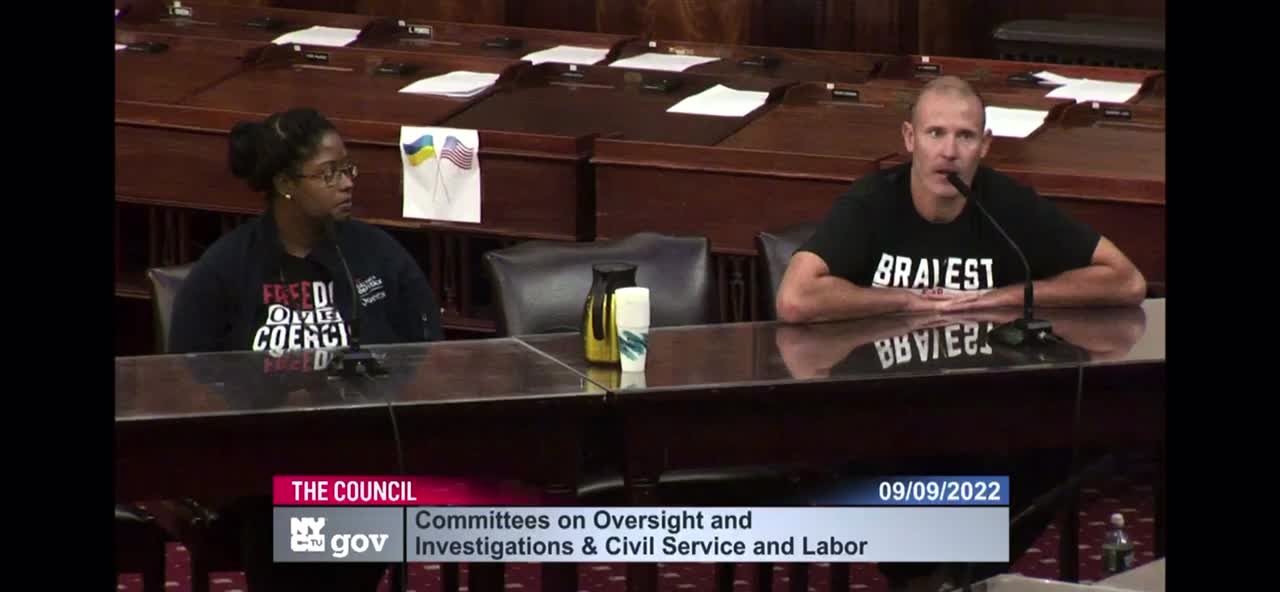 FDNY members testifying before NYC Council