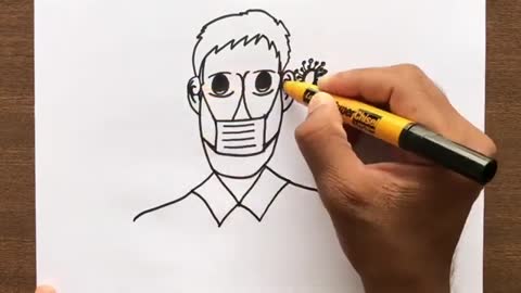 How to turn word into CORONA Virus & A Picture Easy Drawing for Beginners