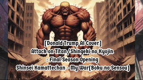 [Donald Trump sings/AI Cover] Attack on Titan : Final Season Opening | Shinsei Kamattechan - My War