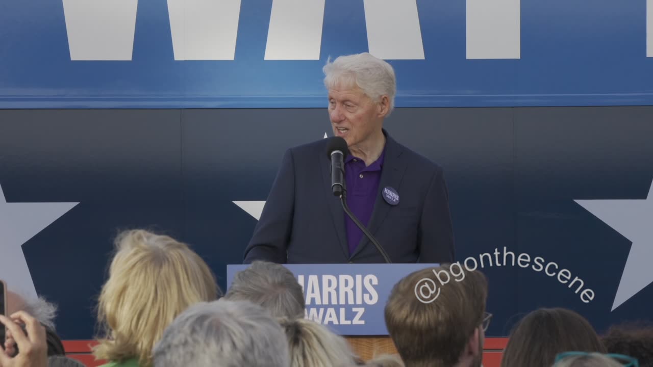 Bill Clinton Campaigns for Kamala Harris in Benton Harbor, Michigan