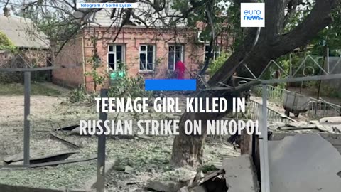 Russian attack on Ukrainian town of Nikopol kills 16-year-old