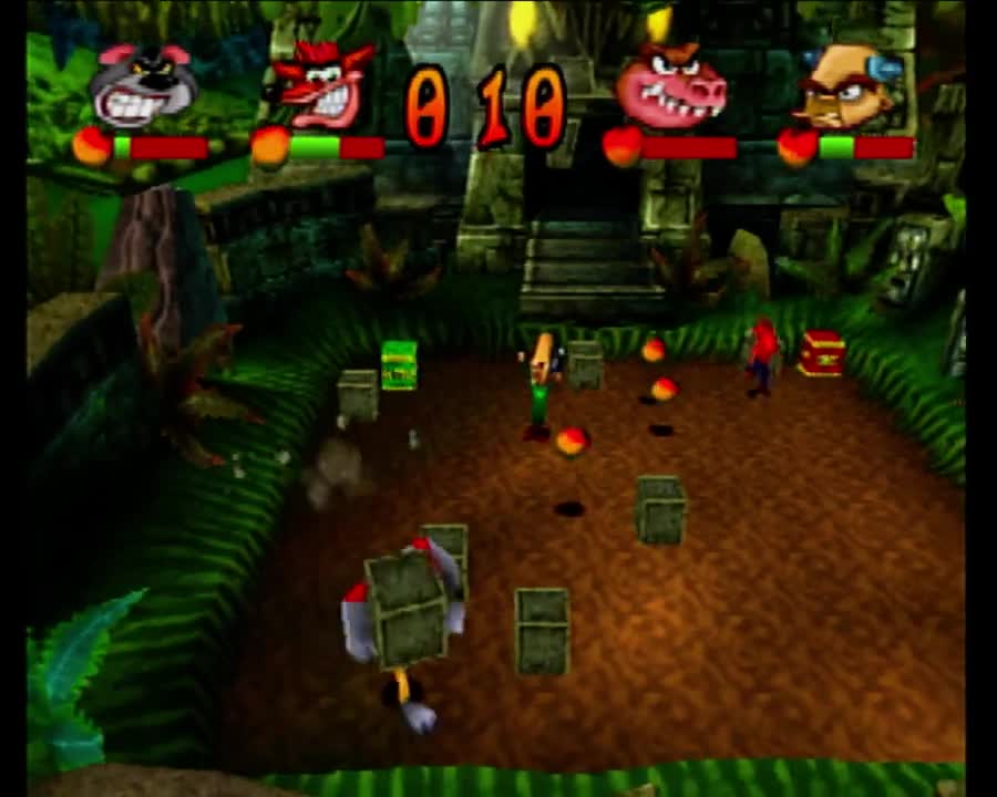 Crash Bash - Crate Crush on Jungle Bash Gameplay (No Audio)