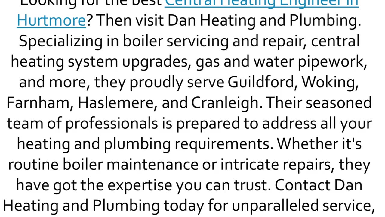 Get the best Central Heating Engineer in Hurtmore