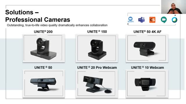 ClearOne's UNITE professional video conferencing cameras