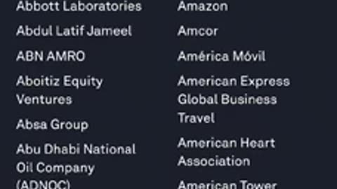 Just some WEF Partners. Know where you spend your money.