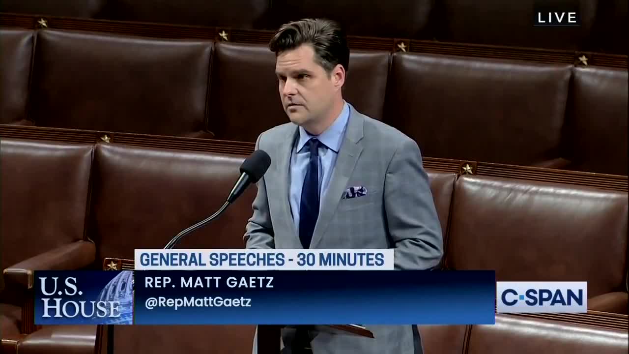 Rep. Matt Gaetz Claims Someone Out To Kill Him - Police Advised Arrest - DOJ Blocked