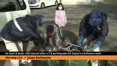 At least 4 dead, dozens injured after 7.4 earthquake hits Japan's east coast
