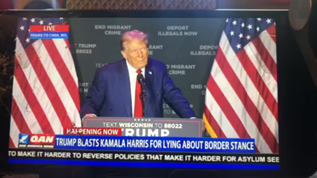 OANN trump & prarie du chien Wisconsin Saturday 04:56 pm