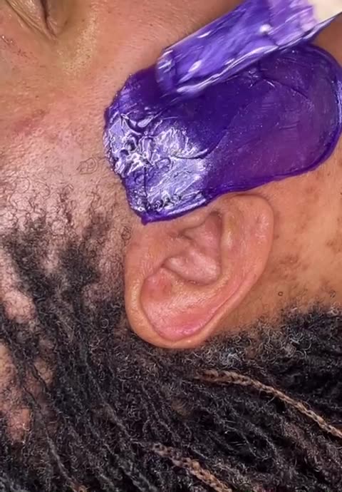 Side Whiskers Waxing with Sexy Smooth Hypnotic Purple Seduction Hard Wax by Alana Jackson