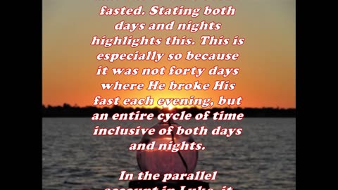 The Book of Matthew 4:2 - Daily Bible Verse Commentary