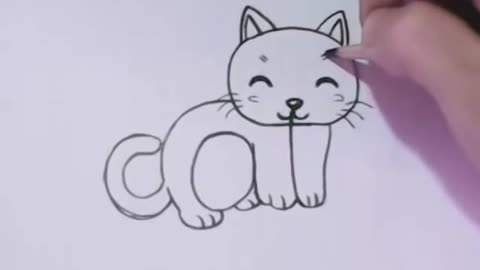 Step By Step Learning For Kids! How to turn Words Cat Into a Cartoon Cat.