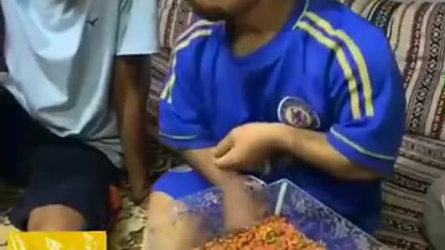 Funny arab eat dog food prank