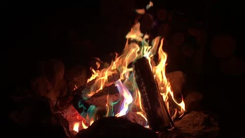 Mesmerizing colorful flames captured in slow motion