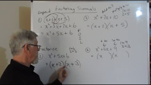 Math Factorising Set B Trinomials 01 Simple Introduction Factorisation Mostly for Years/Grade 9 and 10