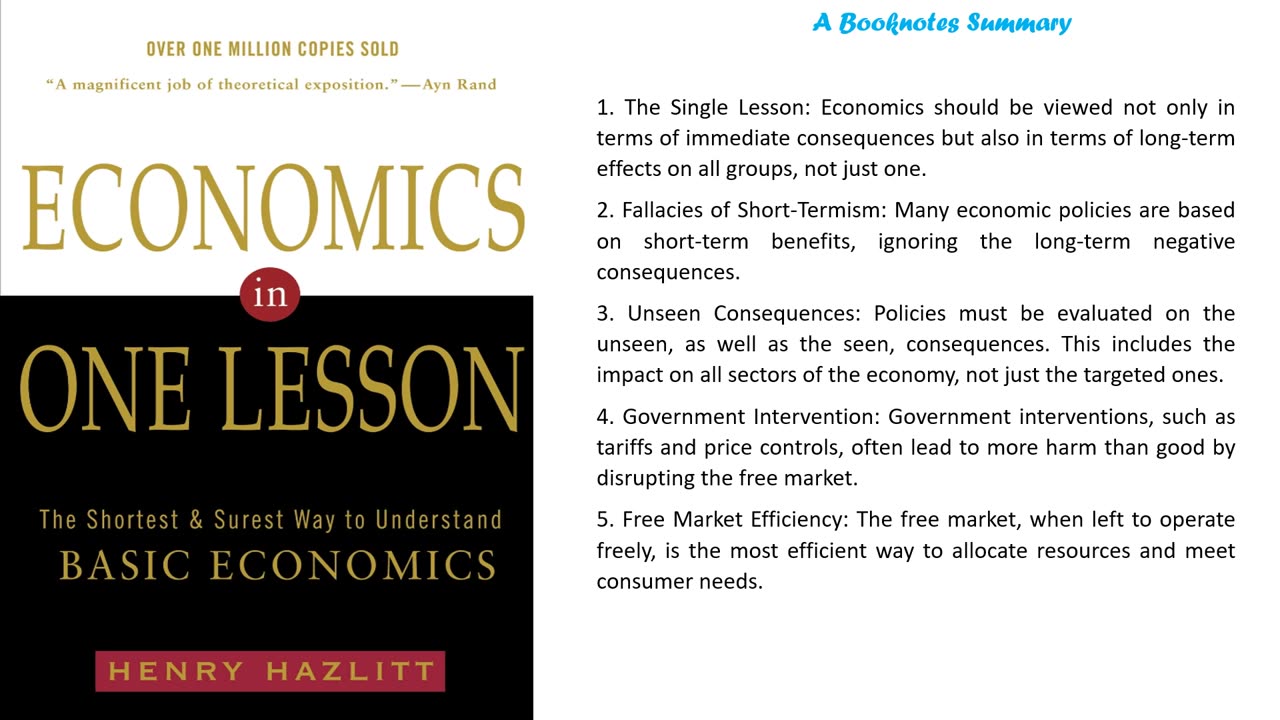 Economics in One Lesson by Henry Hazlitt