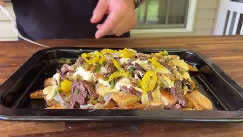 ANOTHER HOME RUN - Cheesesteak Fries are BETTER than a Philly Cheesesteak Sandwich!