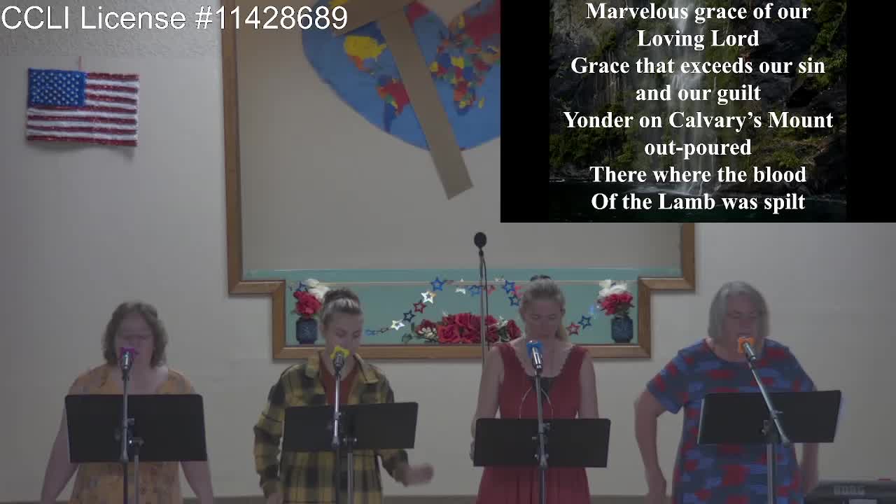 Moose Creek Baptist Church Sing “Grace Greater Than our Sin” During Service 7-10-2022