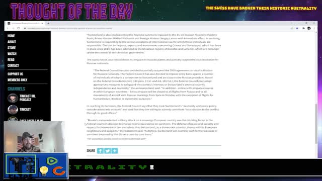 The Swiss Have Broken Their Historic Nuetrality (Explicit)