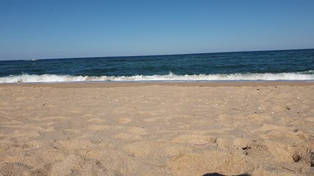 The sound of waves on a secluded beach