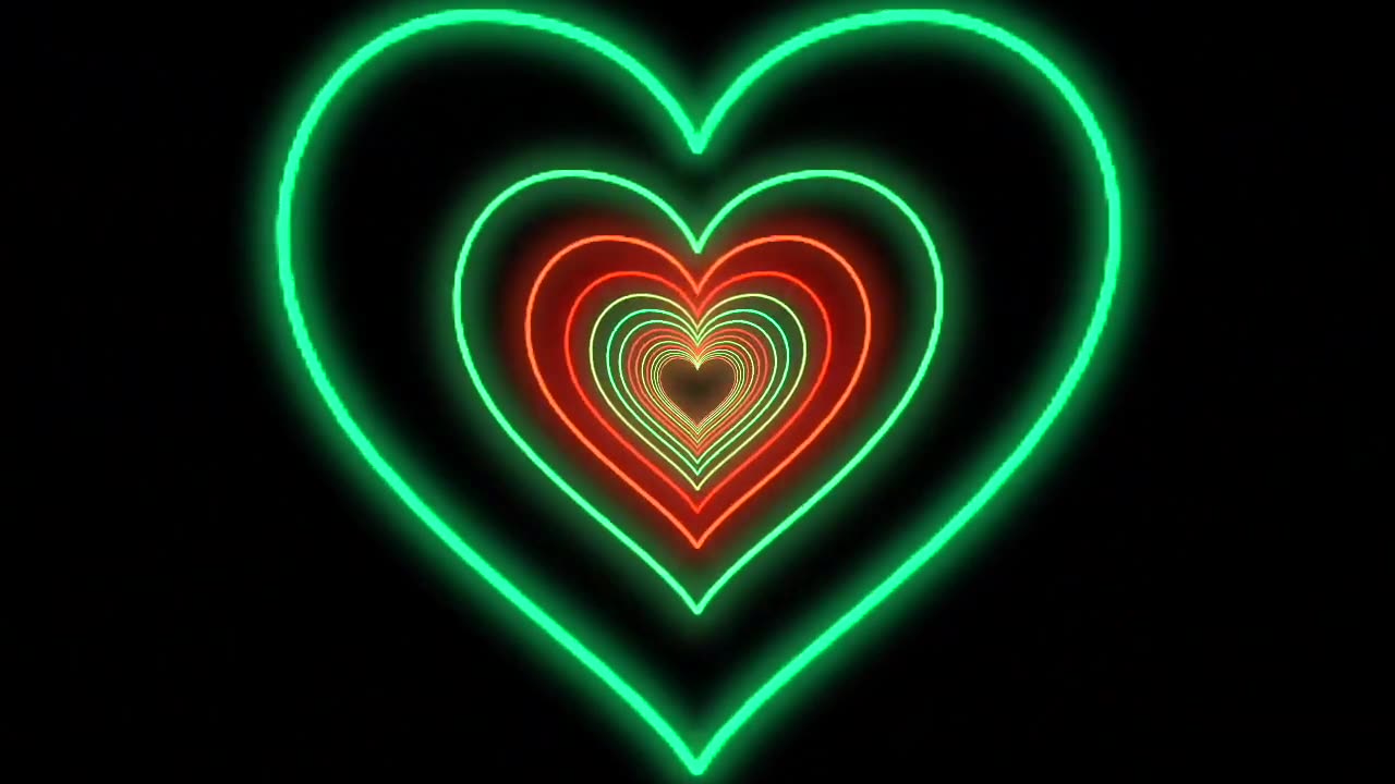 1144. Neon Heart Background❤️💚Neon Heart Background Heart Heart