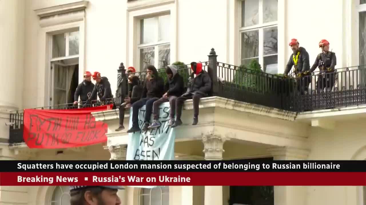 Squatters occupy London mansion that may belong to Russian oligarch