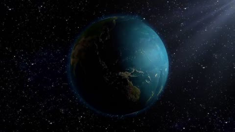 3D rendering of planet earth rotating in space