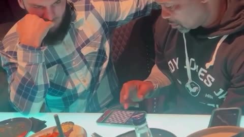 Artur Beterbiev and Roy Jones Jr. Playing Chess Against Each Other at Dinner