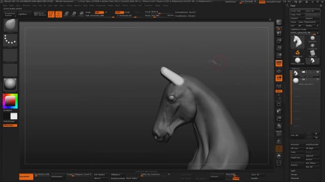 Make a fine unicorn with Zbrush, the content is very suitable for learning, don't miss it