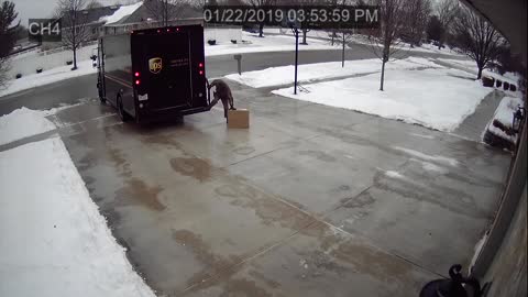 UPS Delivery Guy vs. Icy Driveway 2021