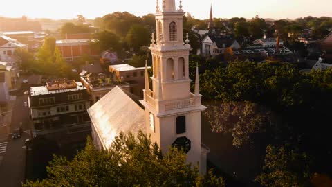 6k Newport RI, Historic District Drone