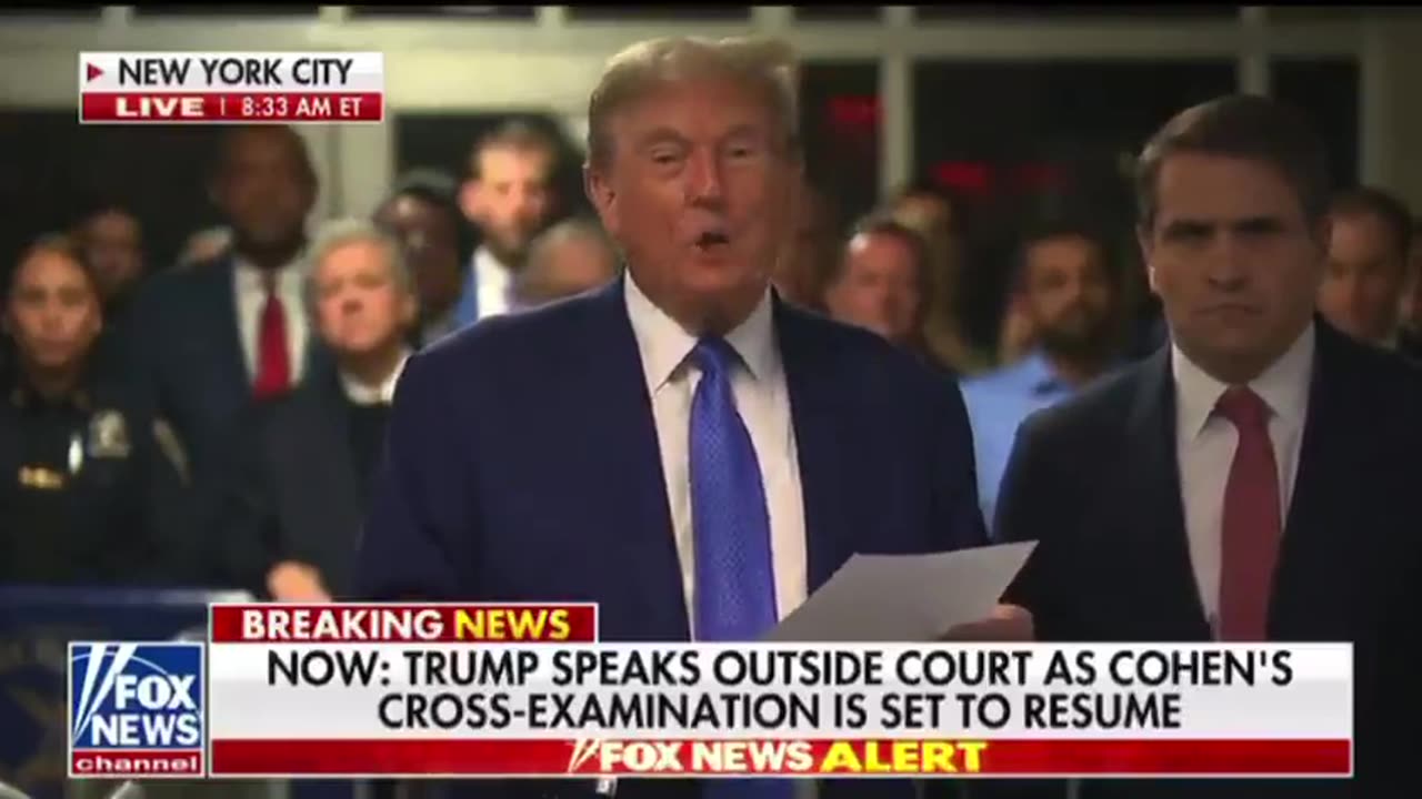 Trump Arrives at Court Blasts Crooked Judge Merchan - "He's Corrupt!"