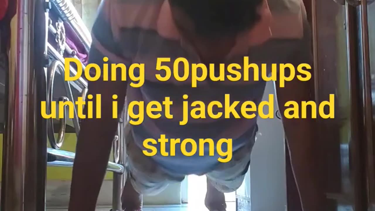 Day 2 of doing 50 pushups until I get jacked and strong