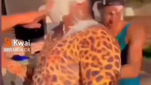 just in the face