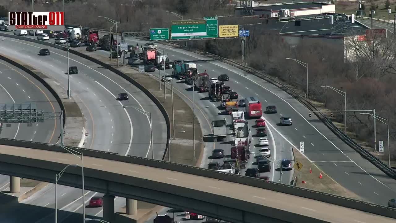The People's Convoy demonstrated for freedom yesterday around the Washington, D.C. Beltway.