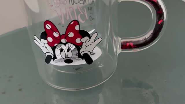 Disney Parks Minnie Mouse Clear Glass Mug #shorts