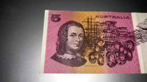 OLD $5 AUSTRALIAN NOTE Part 2